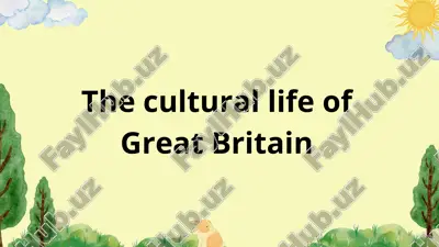 the cultural life of great britain — PPTX