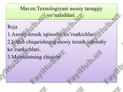 texnologiya — PPTX