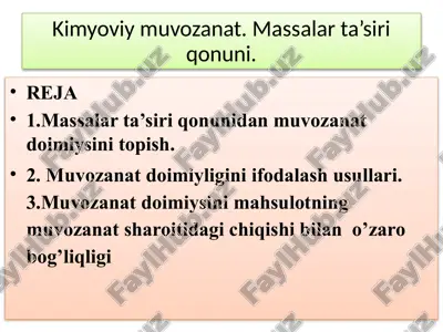 kimyo viymuvozanat — PPTX