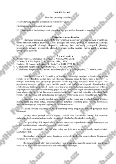 ekologiya va qonun — DOCX