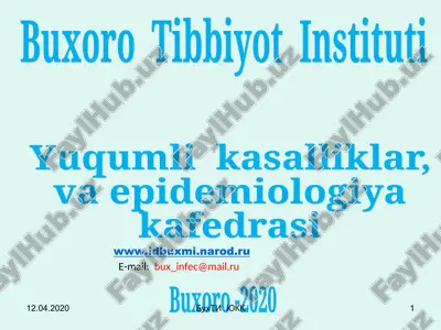meningokokk infekstiyasi — PPT