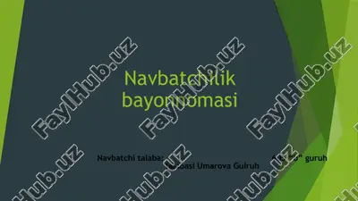 navbatchilikbayonnomasi — PPTX