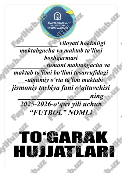 futbol to'garak 34-soatli — DOC