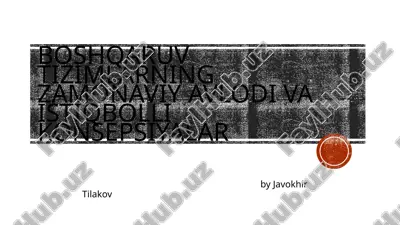 boshqaruv tizimlarning zamonaviy avlodi va istiqbolli konsepsiyalar — PPTX