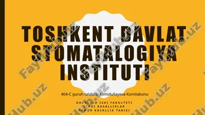 bemor kasallik tarixi — PPTX