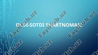 oldi-sotdi shartnomasi — PPTX