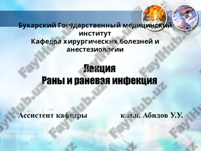 rany va ranevaya infektsiya — PPTX
