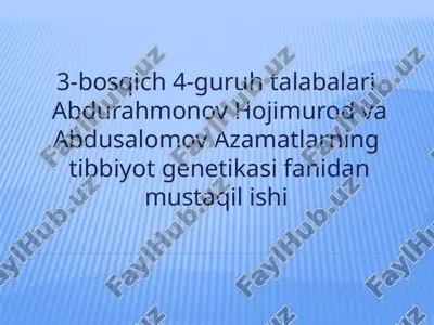 shereshevskiy-turner sindromi — PPTX