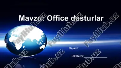 office dasturlar — PPTX