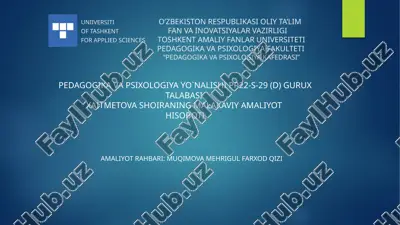 „i̇jtimoiy psixologik pasportlar yaratish va maqsadlarga intilish“ — PPTX