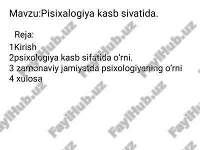 psixologiya kasbi sivatida — PDF