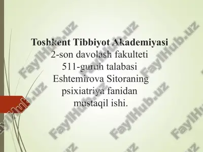 kimyoviy qaramlik alkogolizm — PPTX