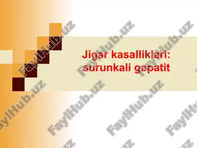 jigar kasalliklari — PPTX