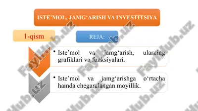 iste'mol,_jamg'arish_va_investitsiya — PPTX