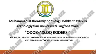 odob-axloq kodeksi — PPTX