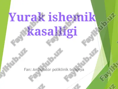 yurak ishemik kasalligi — PPT