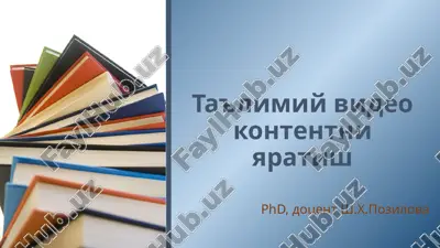 ta'limiy video kontentni yaratish — PPTX