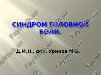 golovnie boli — PPT