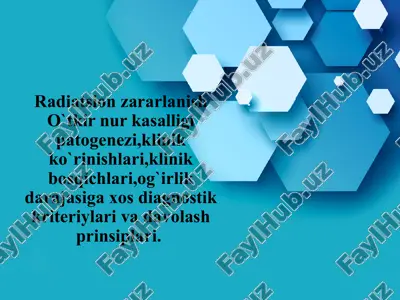 radiatsion zararlanish — PPTX
