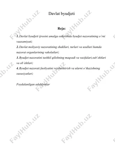 davlat byudjeti — DOC