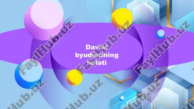 davlat byudjetining holati — PPTX