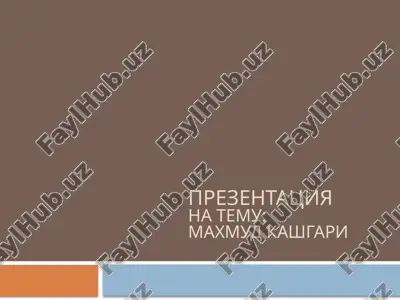 maxmud kashgari — PPTX
