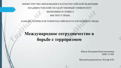 mejdunarodnoe sotrudnichestvo v borbe s terrorizmom — PPTX