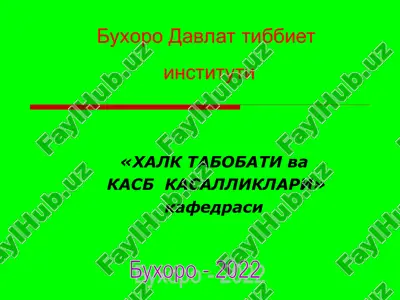 shovqin ta'siri va noxush omili — PPT