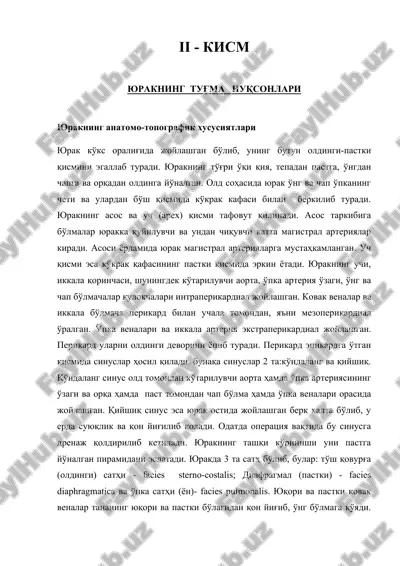 yuakning anatomo-topografik xususiyatlari — DOCX