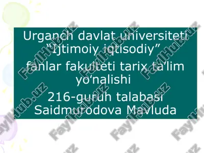 o`zbekistonda ko`p partiyaviylik tizimining shakllanishi — PPTX