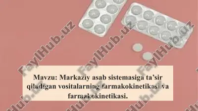 nervsistema bo'yicha farmakologiya — PPTX