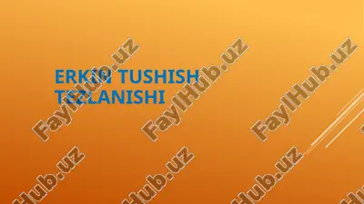 erkin tushish tezlanishi — PPTX