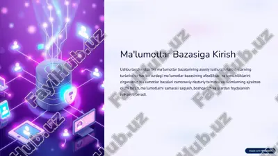 ma’lumotlar bazasiga kirish — PPTX