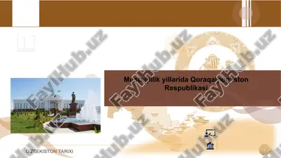 o‘zbekistonning eng yangi tarixi — PPT