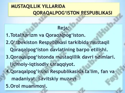 qoraqalpog‘iston respublikasi — PPTX