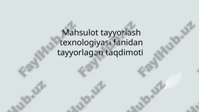 issiq ichimlik va shifobaxsh damlamalarni tayyorlash texnologiyasi — PPTX