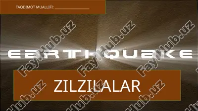 zilzilalar — PPTX