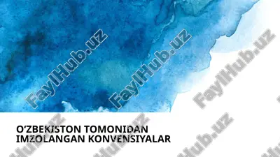 xalqaro konvensiyalar — PPTX