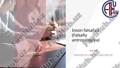 insonfalsafasi(falsafiyantropologiya) — PPTX
