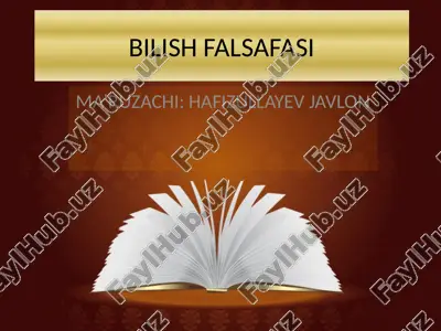 bilish falsafasi — PPTX