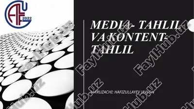 media-tahlil va kontent-tahlil — PPTX