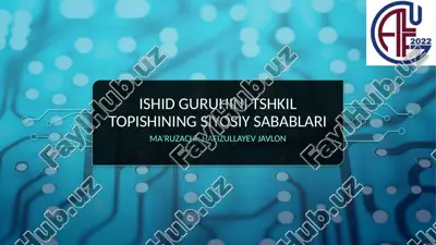 ishid guruhini tshkil topishining siyosiy sabablari — PPTX