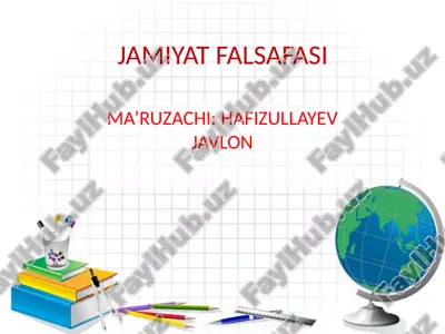 jamiyat falsafasi — PPTX