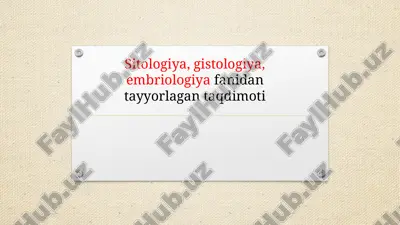 muskul to’qimasining tuzilishi — PPTX