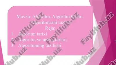 algoritm. algoritm turlari — PPTX