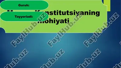 konstitutsiyaning mohiyati — PPTX