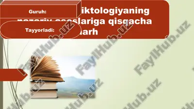 konfliktologiyaning nazariy asoslariga qisqacha sharh — PPTX