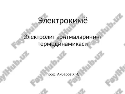 elektrokimyo — PPTX