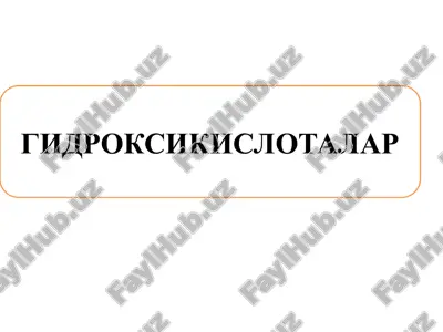 gidroksikislotalar — PPTX