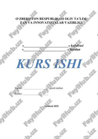 kurs ishi "etika fanining predmeti va jamiyat hayotidagi o'rni" — DOCX